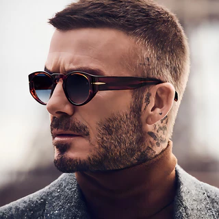 Moda Novo Estilo Europeu Americano Estilo Europeu Estilo Americano Óculos de sol com armação Oval de perna larga exclusiva