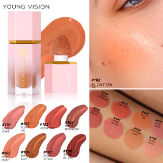 Oito cores Blush Contorno Líquido Brilhante de Cor Natural Multiuso Li