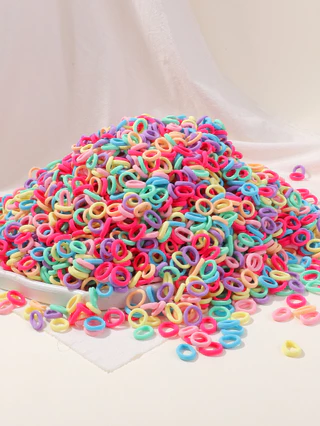 100Pcs/Set Elastic Hair Bands Faixas De Cabelo Elásticas Meninas Acessórios Mini Fita De Nylon Colorida Kids Ponytail Holder Scrunchie