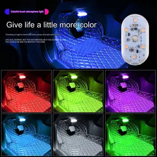Luz De Ambiente Para Carros , Toque , Iluminação interior Do Tronco Leitura Com Sensor Carro LED Modificada