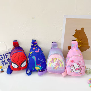 Bolsa De Ombro Estampa De Desenho Animado De Dinossauro Unicórnio Infantil À Prova D