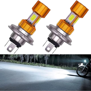 H4/p15d/ba20d 36W LED 4COB Lâmpada para farol de motocicleta 1400LM 6000K Luz de feixe alto/LO