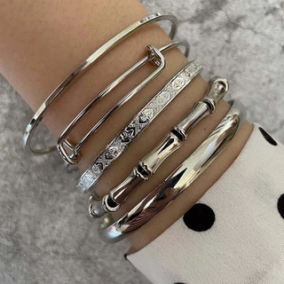 Novo Estilo Pulseira do Amor Bambu Pulseira do Amor Conjunto de 5 peças Jóias de Casal de Moda Simples