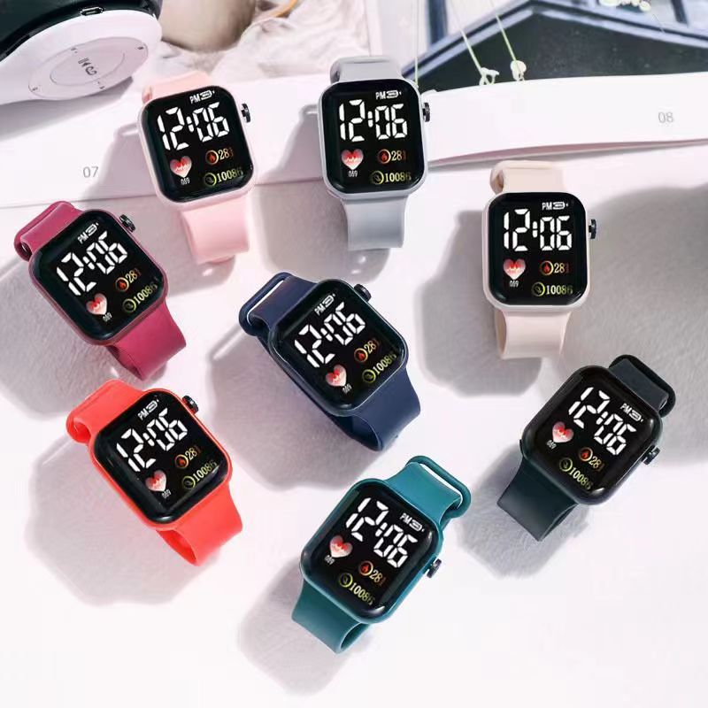 Imagem do produto Relógio Eletrônico Com Tela LED Design Minimalista Estilo Coreano na loja Shopee
