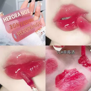 Herorange HERORANGE Mirror Lip Gloss Hidratante de longa duração Lip Gloss Hidratante Hidratante Sensação de vidro Anti-