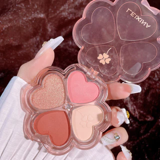 Lucky paleta de sombras trevo de quatro folhas brilhante perolado fosco cor terra estudante diário sombra de quatro core
