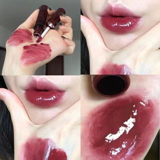 Brilho Labial Espelho Espelho Espelho Brilho Labial Não Fácil de Desbotar Filme Formador Brilho Labial Vidro Brilho