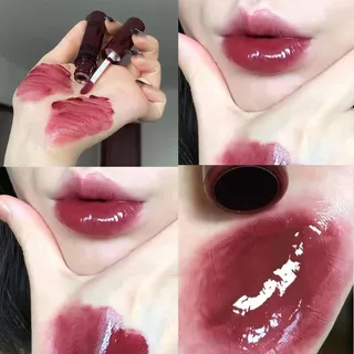Brilho labial espelhado brilhante, brilho labial não é fácil de desbotar, filme formador, brilho labial de vidro