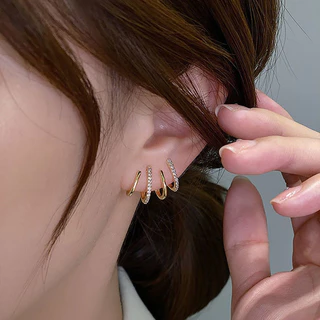 Brincos de Moda Quatro Garras Senhoras Diamante