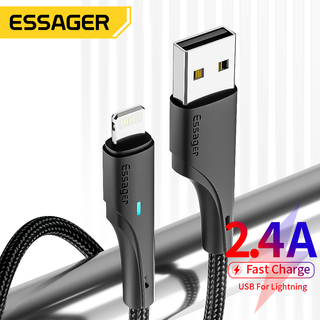 Essa Essager 2.4A Cabo USB Para iPhone 13 Pro Max 12 XS XR De Carregamento Rápido 8 7 SE Linha De Dados Do Carregador