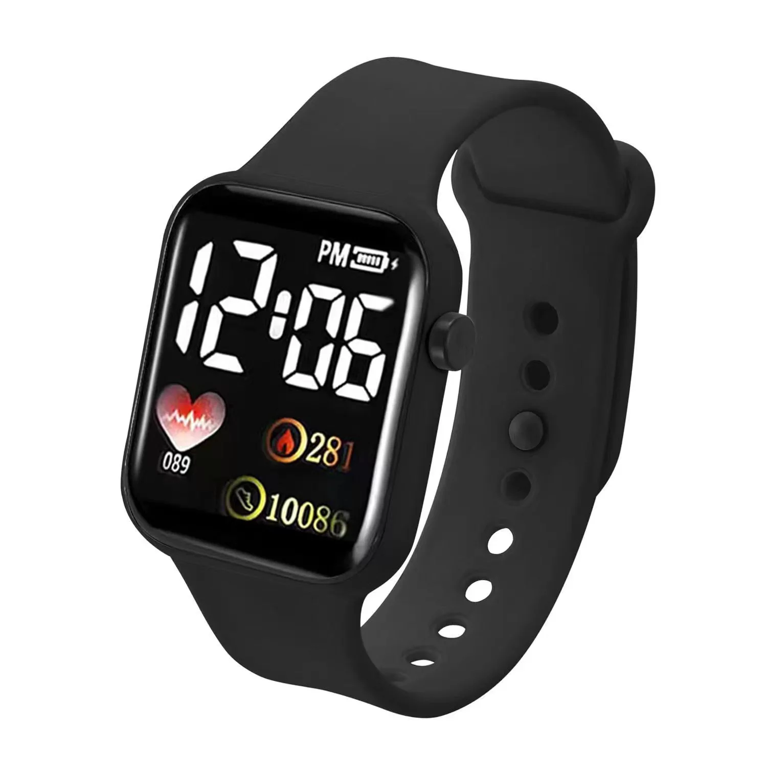 Moda Minimalista Coreana Ultra Fina LED Display Digital Relógio Unissex Preto Verde Rosa Opções