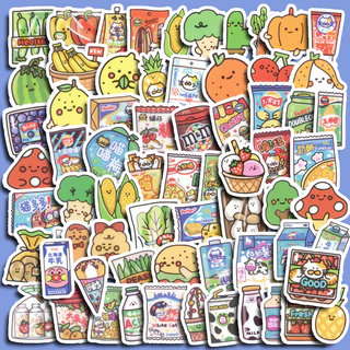 100 Pçs Lanches Bonitos Adesivos Diy Computador Washi Scrapbooking Estudante Papelaria Artes Artesanato