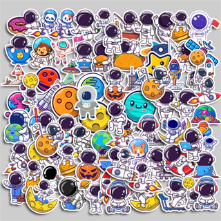 83 Pçs Astronauta Bonito Uma Versão Adesivos Diy Computador Washi Scrapbooking Estudante Papelaria Artes Artesanato