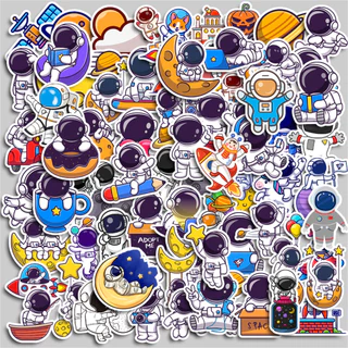 83 Pçs Bonito Astronauta Versão B Adesivos Diy Computador Washi Scrapbooking Estudante Papelaria Artes Artesanato