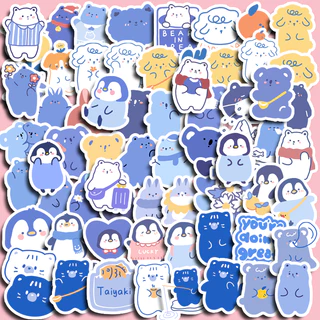 100 Pçs Bonito Azul Refrigerante Adesivos Diy Computador Washi Scrapbooking Estudante Papelaria Artes Artesanato
