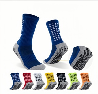 1 Pares Meias De Futebol Homens Mulheres Esportivas De Fundo De Silicone Rugby Tênis Badminton Vôlei Outd