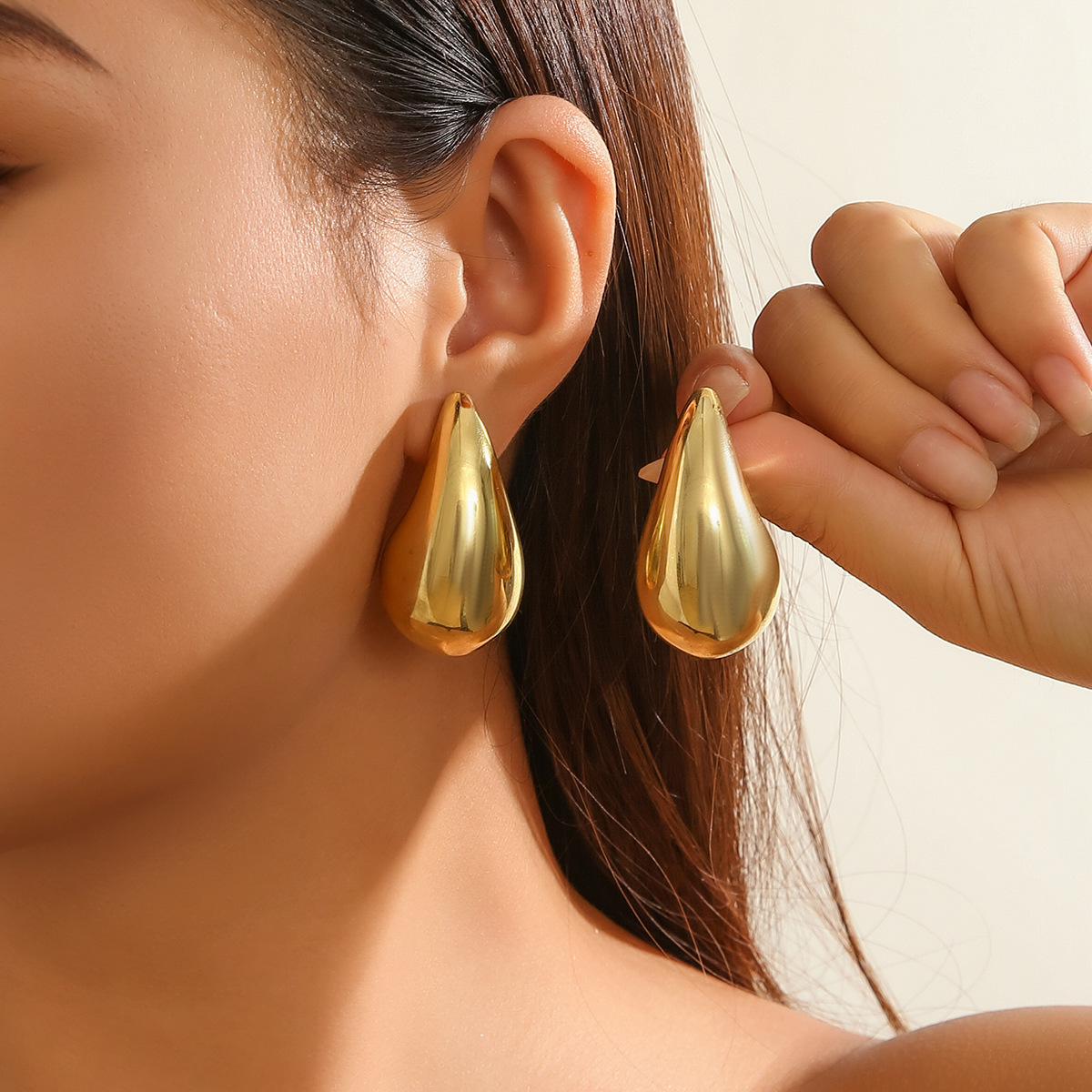 1 Par de Ervilhas Transfronteiriças Ervilhas de Luxo Francês High-End Ladies Fashion Earrings