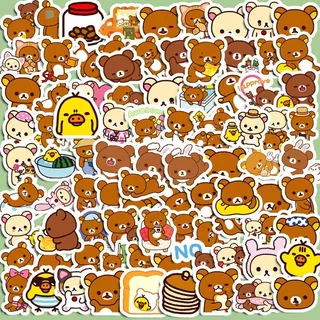 100 Pçs Bonito Rilakkuma Adesivos Diy Computador Washi Scrapbooking Estudante Papelaria Artes Artesanato