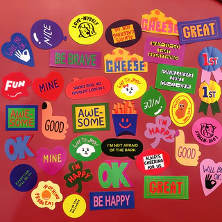 38 Pçs CuteInstagram Inglês Adesivos Diy Computador Washi Scrapbooking Estudante Papelaria Artes Artesanato