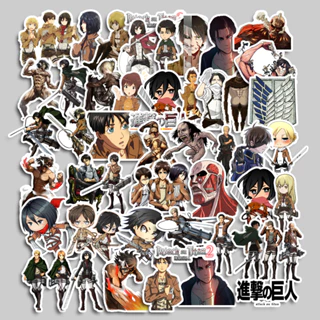 50 Pçs Ataque Em Titã Adesivos Diy Computador Washi Scrapbooking Estudante Papelaria Artes Artesanato