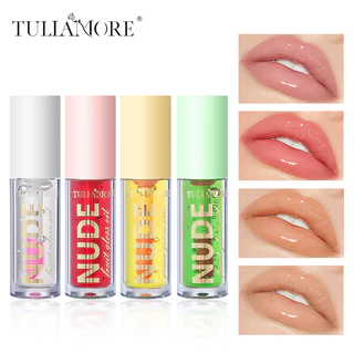 Óleo Labial Frutas Frutas Frutas Óleo Labial Espelho Superfície Água Brilho Mudança de Temperatura Brilho Labial 4 Cores Clara Hidratação Cuidados com os Lábios Hidratação Li