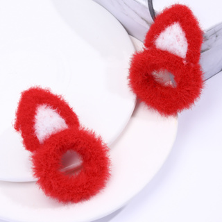2Pcs Adoráveis Orelhas De Gato Laços De Cabelo De Orelha Acessórios Cor Sólida Para Crianças