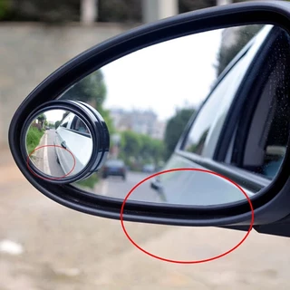 2pcs Espelho Retrovisor De 2pcs Para Veículo Com Ponto Cego Zona Morta Pequeno Redondo 360 De Ângulo Amplo Convexo