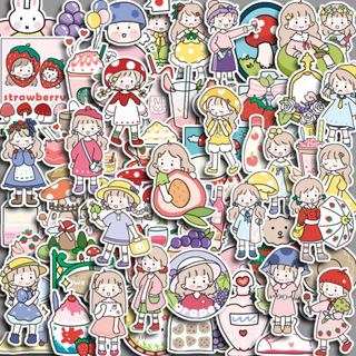 80pcs Autocolantes Fofinhos De Menina Diy Computer Washi Scrapbooking Stickers Estudantes De Papelaria Artesanato