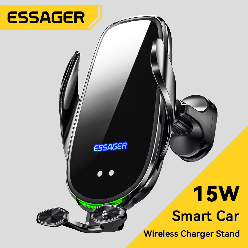 Essa Essager Qi 15W Carregador Sem Fio Suporte De Telefone Para Carro No Ventilação Do Ar iPhone 14 13 12 X Pro Max Xiaomi Huawei Carregamento Rápido