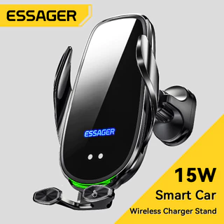 Essager Qi 15W Carregador Sem Fio Suporte Do Telefone Carro No De Ventilação De Ar Para iPhone 14 13 12 X Pro Max Xiaomi