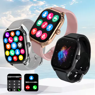 LAXASFIT Novo Smartwatch H9 Homens Mulheres Relógio Esportivo 2.01 HD Touch Screen Receber/Dilar Chamadas Jogo Bluetooth