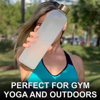 1L Garrafa De Água Com Marcador De Tempo 32 OZ Motivacional Reutilizável Fitness Esportes Ao Ar Livre Viagem À Prova De Vazamentos BPA Plástico Fosco
