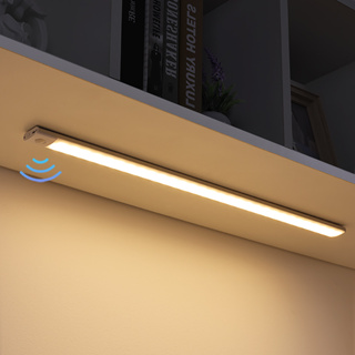 Luz De Presença LED Noturna Com Sensor De Movimento De 3 Cores TYPE-C Recarregável Magnética Ultra-Thin Smart Wireless Cabinet Lighting USB Armário Portátil Ajustável Lâmpada De Quarto De Cozinha