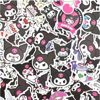 50 Folhas/Conjunto Adesivo Kuromi Yugui Gou Meile Tipo Cha Desenho Animado Livro De Mão Atacado
