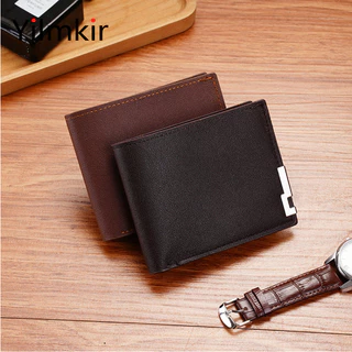 Clássico Retro Simples Bifold Carteira Curta Masculina Moda Popular Porta-Cartões De Crédito Multi Moedas Multifuncional Para Homens