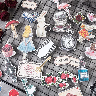 29 Folhas Retro Aventura Alice Adesivos Diy Computador Washi Scrapbooking Adesivo Estudante Papelaria Artes Artesanato
