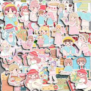 80pcs Autocolantes Fofinhos De Menina Diy Computer Washi Scrapbooking Sticker Estudante Papelaria Artesanato