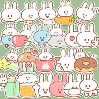 444pcs Autocolantes De Saco Emoji Coelho Bonitinho Diy Computer Washi Scrapbooking Autocolante De Papelaria Estudantil Artesanato