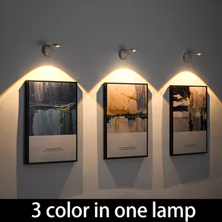 Luzes LED Com Sensor De Movimento Luz Noturna Sem Fio TYPE-C USB Recarregável 3 Cores Cozinha Quarto Mural Exposição Cor