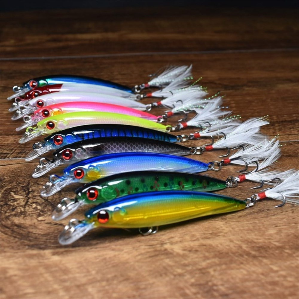 1PC 9cm 7g Isca De Pesca Dura De Qualidade Minnow Lure 3D Olhos De Plástico Artificial Jig Wobblers Crankbait