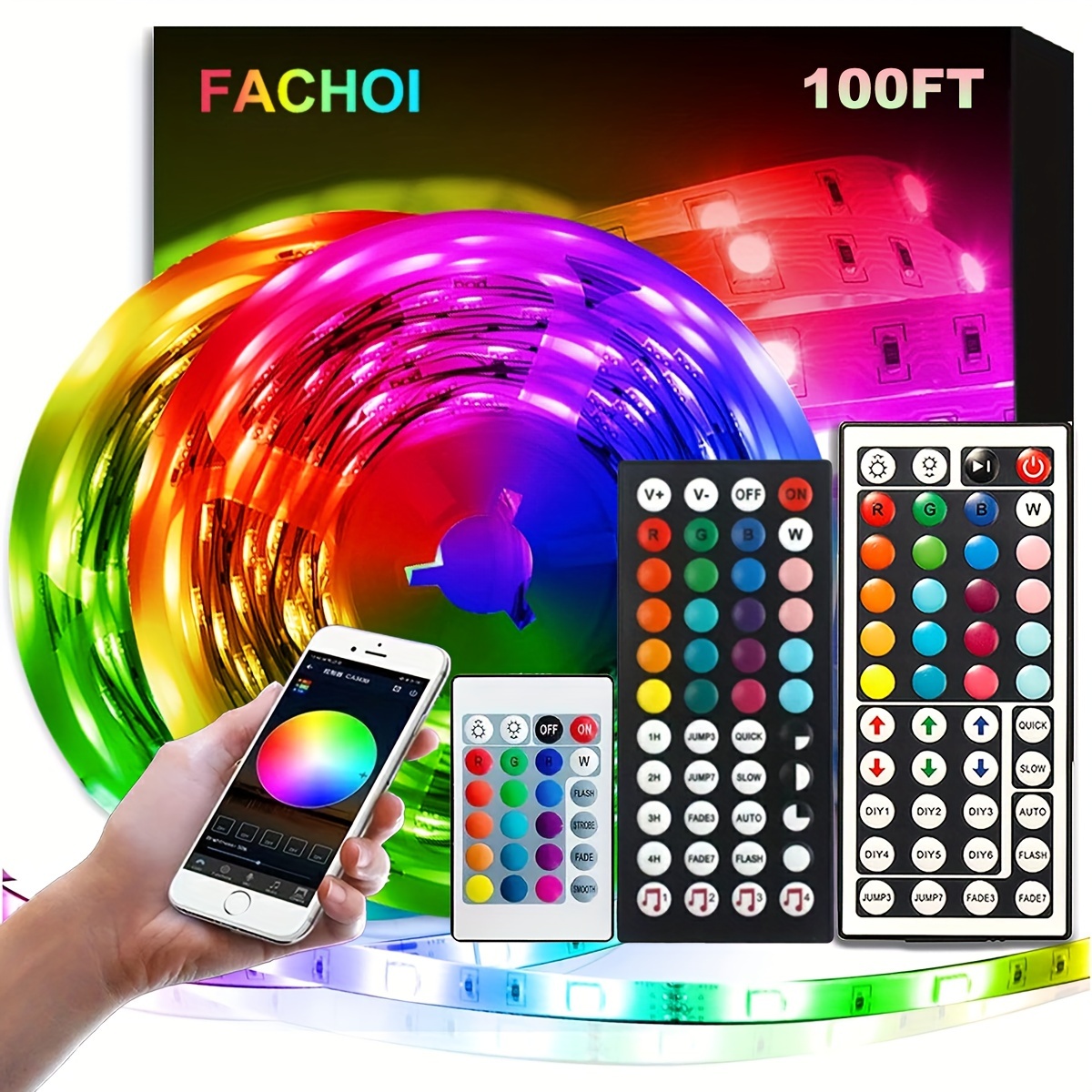 Led Strip Lights bluetooth Smart App Music Sync Mudança De Cor RGB USB Light Com Adaptador Remoto E De Energia , Luzes Para Quarto Decoração De Casa Festival De Festas