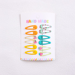 12Pcs/Card Clipes De BB Em Forma De Gotejamento Cor Sólida Para Crianças