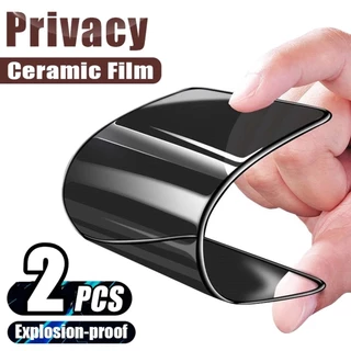 [2 Unidades] Para iPhone 7 8 X XS XR 16 11 12 13 Mini 14 15 Plus Pro Max Protetor De Tela De Privacidade Cerâmico
