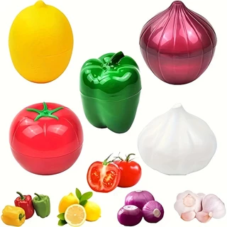 1 caixa de armazenamento de alimentos multiuso pode armazenar vegetais, cebolas, alho, tomates, limão e pimentas verdes