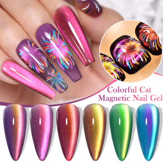 1Pc 10Ml Verde Olho De Gato Gel Unha Polonês Néon Fluorescente Semi Permanente Unhas Arte Design Verniz Uv Led Presente
