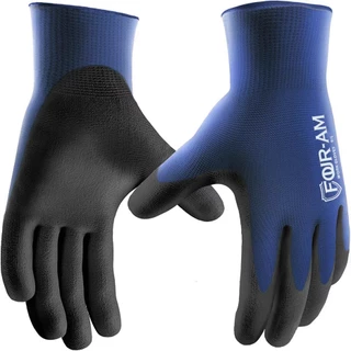 1/3Pairs Luvas De Trabalho Revestidas De PU Ultra-Fino , Poliuretano Preto , Punho De Pulso De Malha , Ideal Para Leve