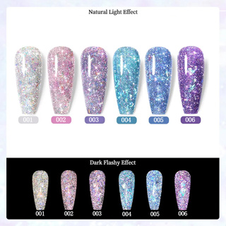 1pc 8ml De Esmalte De Unhas Em Gel Brilhante Refletivo-Diamantado Holográfico Para Salão De Cabeceira Arte