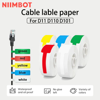 Etiqueta De Cabo NIIMBOT D11/D110/D101 Identificação De Linha De Dados De Papel Etiquetas De Fio De Fibra Organizadores