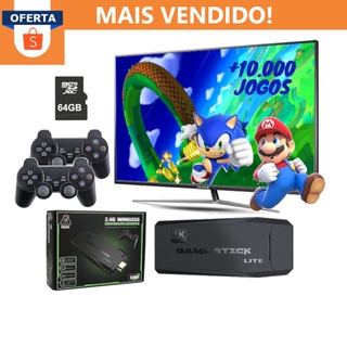 Vídeo Game Retrô 4k Game Sitck 2.0 - 10.000 Jogos + BRINDE 2 manetes s –  lojasdaphi