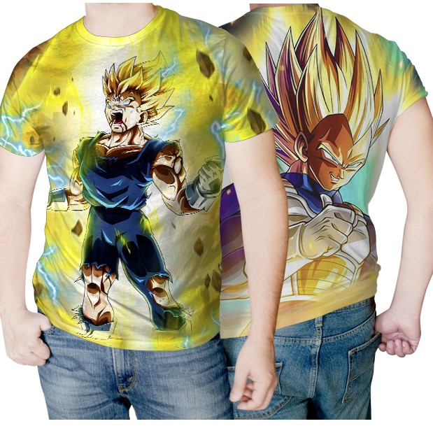 Camiseta dragon ball z goku desenho camisa infantil adulto vetor camisaria